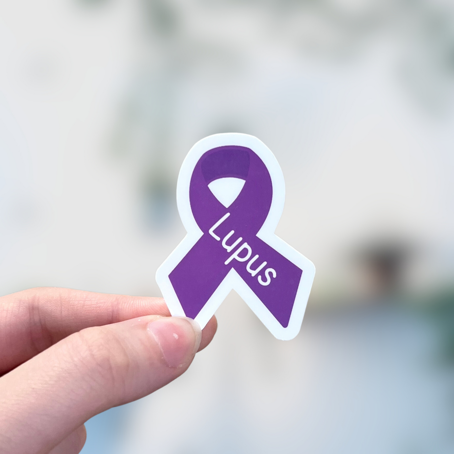 Lupus Awareness Ribbon Sticker
