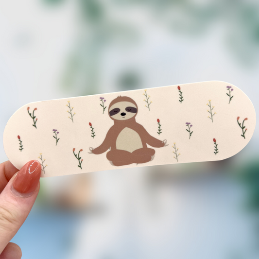 Sloth in Wildflowers Infinity Or Kangaroo Joey Feeding Pump Custom Name Sticker