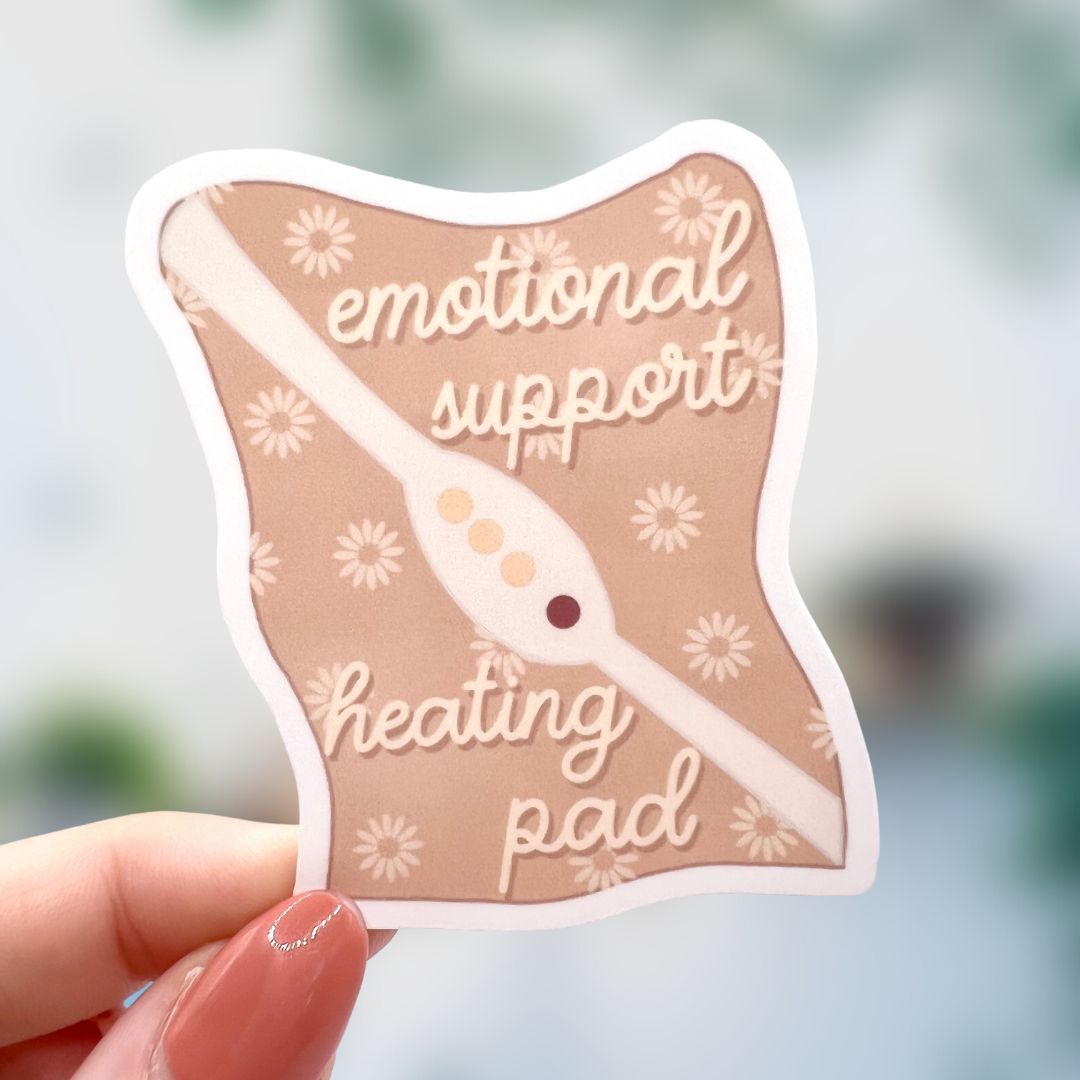 Emotional Support Heating Pad Sticker
