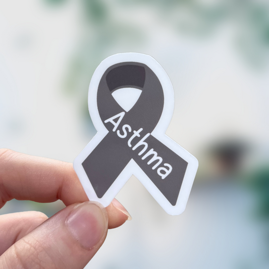 Asthma Awareness Ribbon Sticker