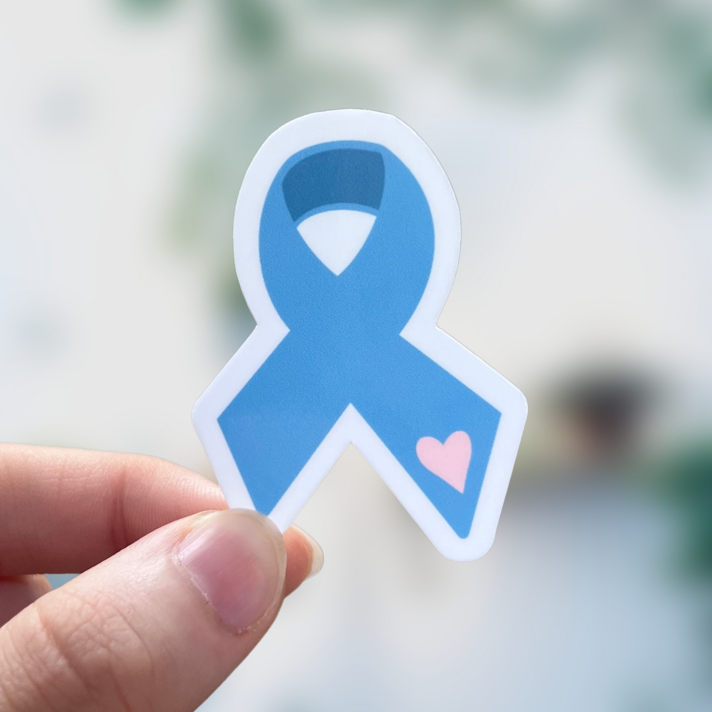 Light Blue Awareness Ribbon Sticker