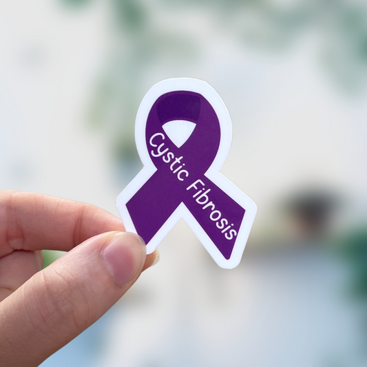 Cystic Fibrosis Awareness Ribbon Sticker