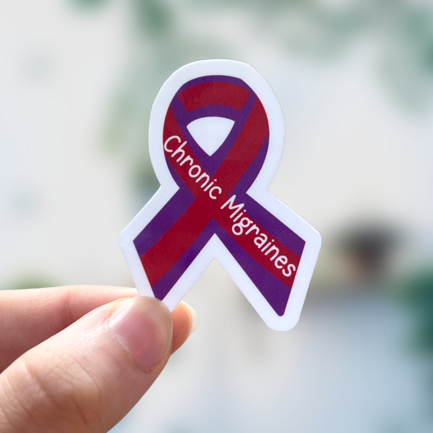 Chronic Migraines Awareness Ribbon Sticker