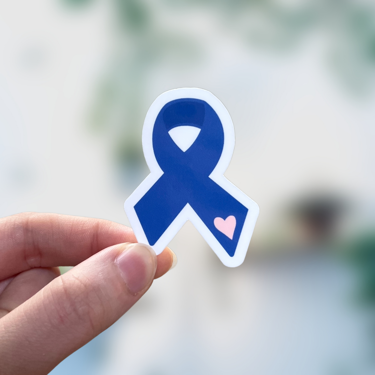 Blue Awareness Ribbon Sticker