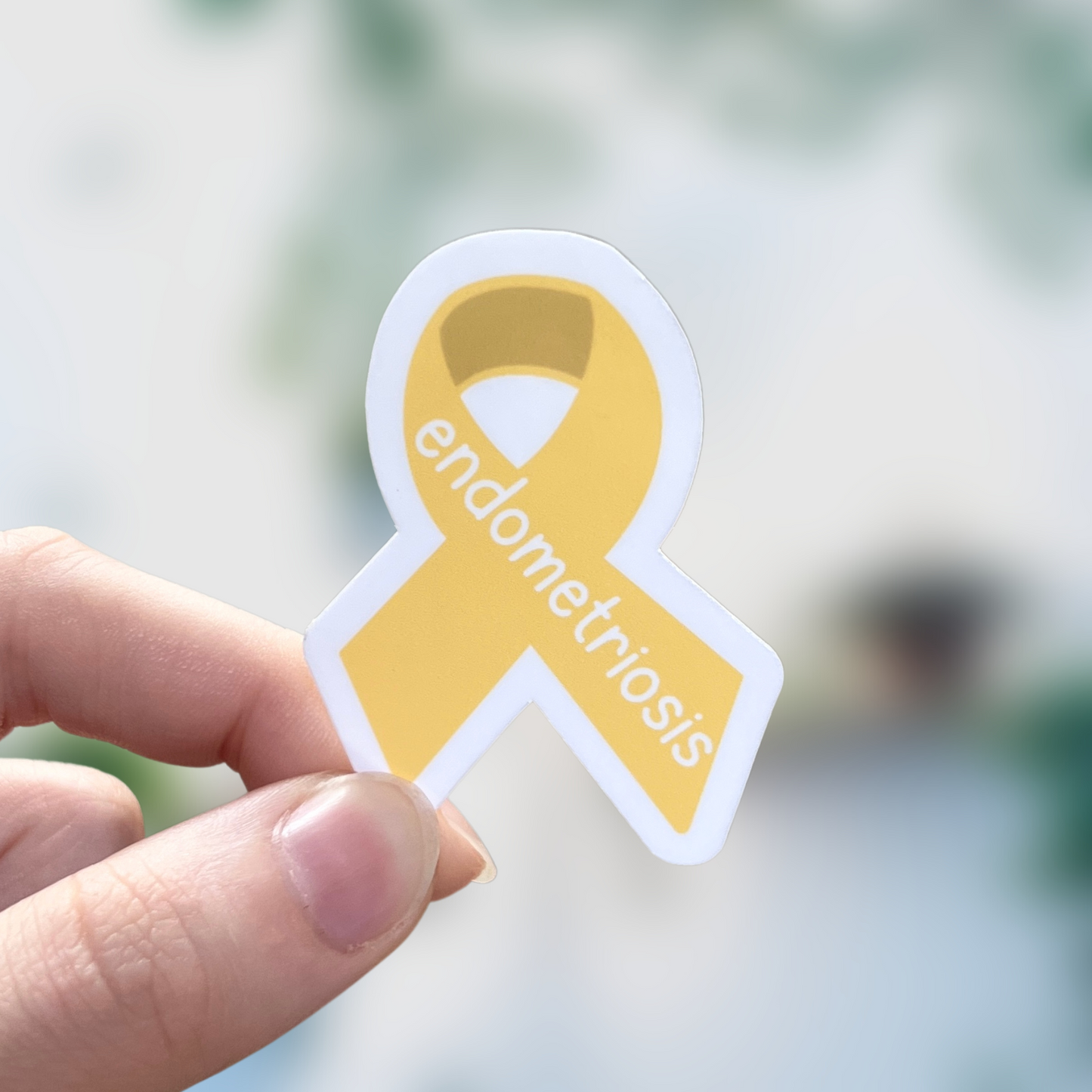Endometriosis Awareness Ribbon Sticker