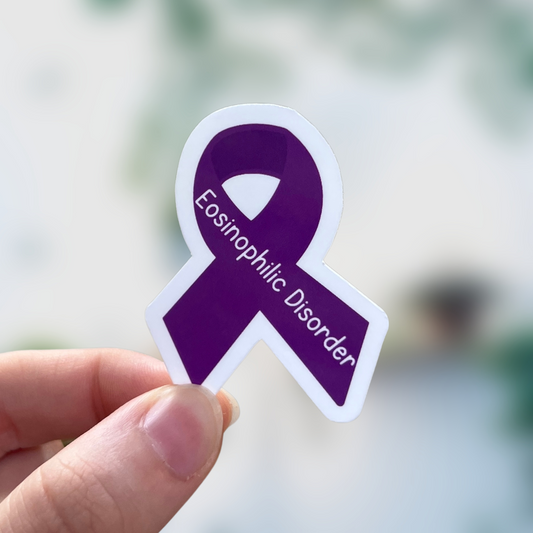 Eosinophilic Disorder Awareness Ribbon Sticker