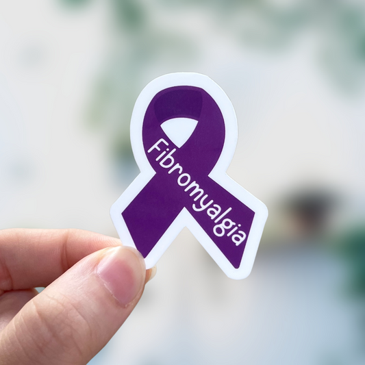 Fibromyalgia Awareness Ribbon Sticker