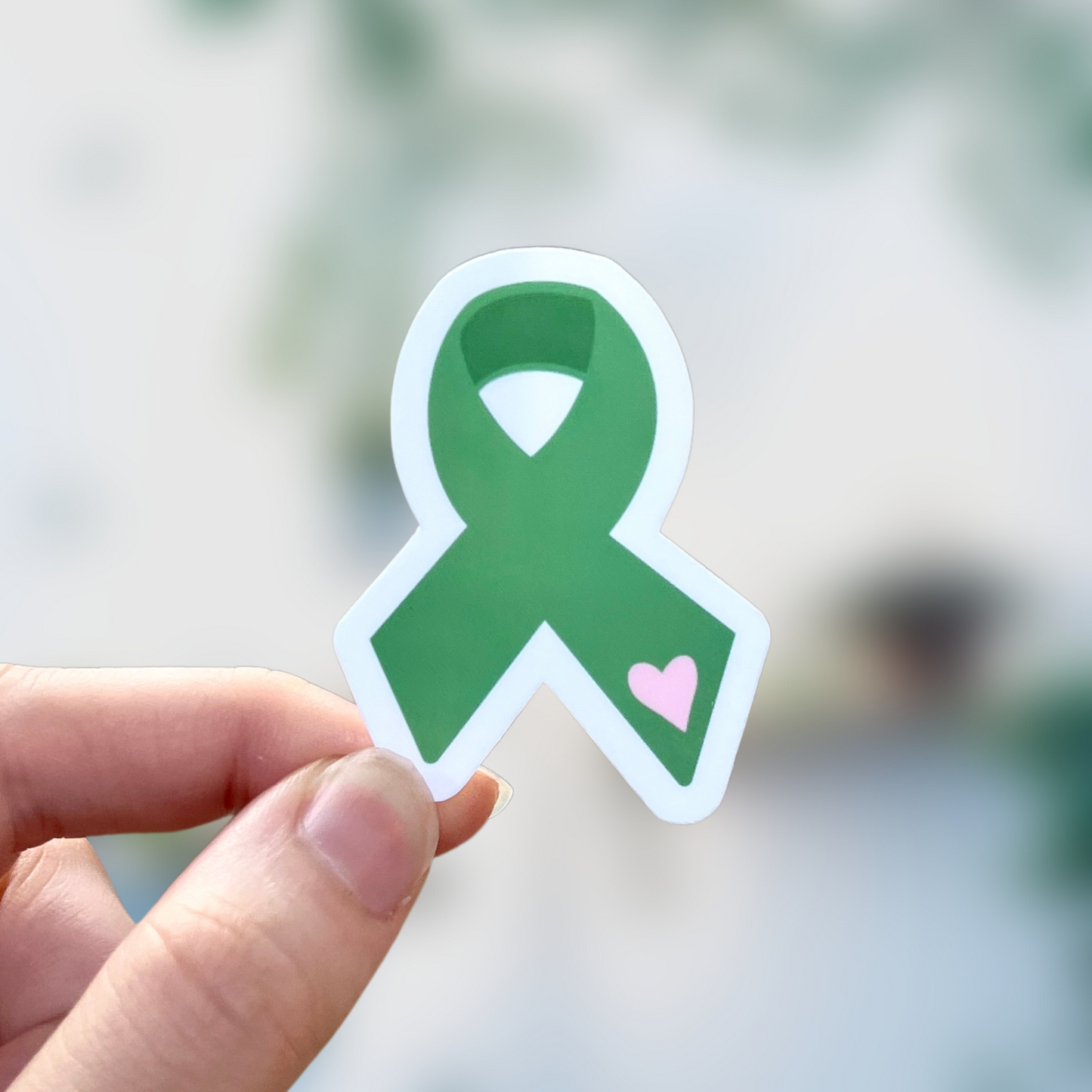 Green Awareness Ribbon Sticker