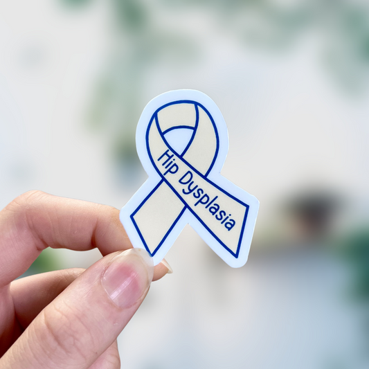 Hip Dysplasia Awareness Ribbon Sticker