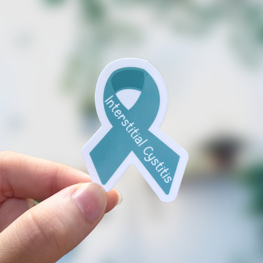 Interstitial Cystitis Awareness Ribbon Sticker