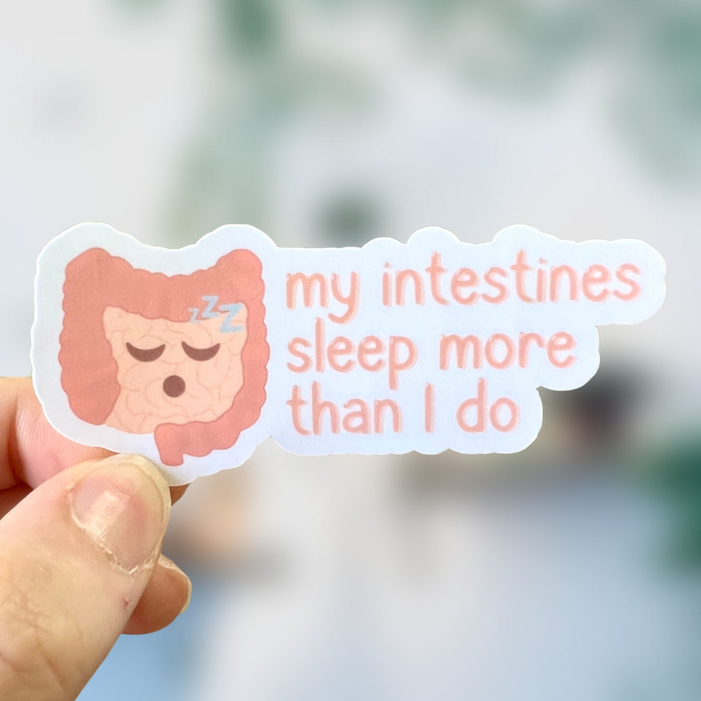 My Stomach/Intestines/Colon Sleeps More Than I Do Sticker
