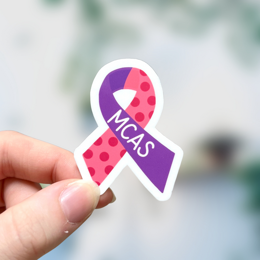 MCAS Awareness Ribbon Sticker