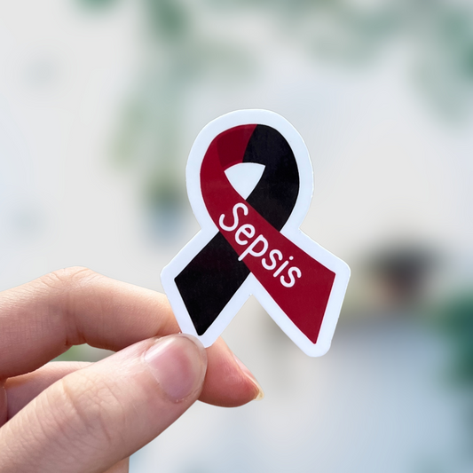 Sepsis Awareness Ribbon Sticker