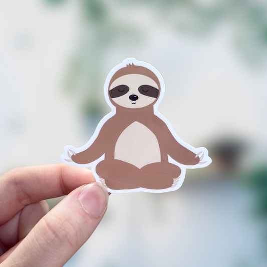 Meditating Sloth Sticker