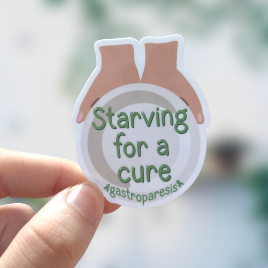 Starving For A Cure, Gastroparesis Sticker