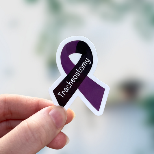 Tracheostomy Awareness Ribbon Sticker